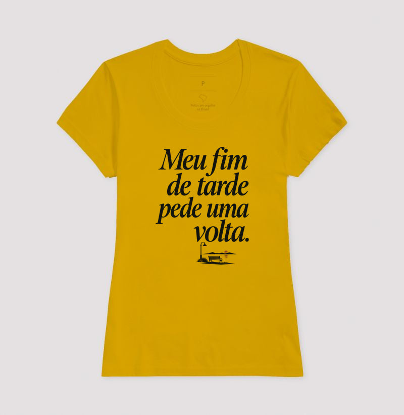 Camiseta Unissex - Noite de Esquina, Feminino, Amarelo