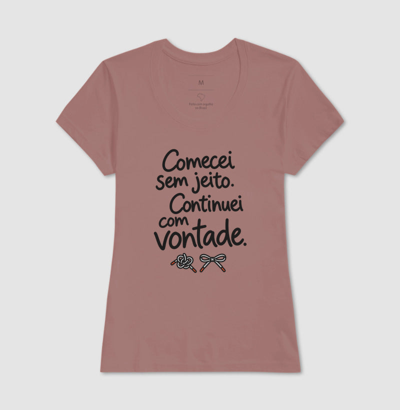 Camiseta Unissex - Outro Começo, Feminino, Rosa
