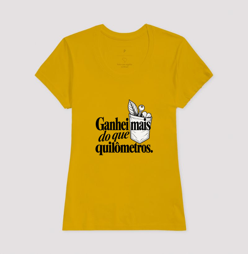 Camiseta Unissex - Conquista de Rua — Feminino, Amarelo