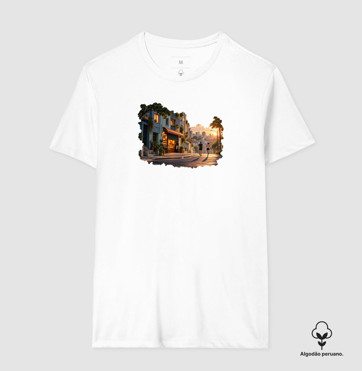 Camiseta Algodão Peruano - A Cidade Acorda