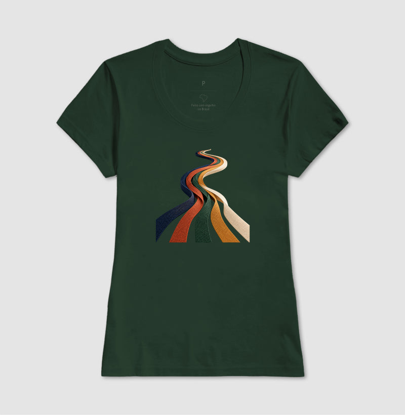 Camiseta Unissex - Quilômetros Compartilhados, Feminino, Verde