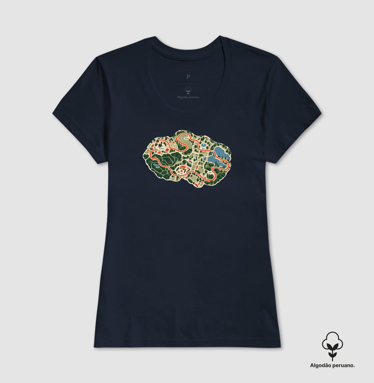 Camiseta Algodão Peruano - Mapa do Corre