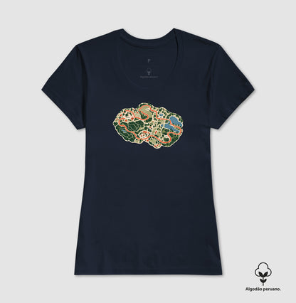 Camiseta Algodão Peruano - Mapa do Corre