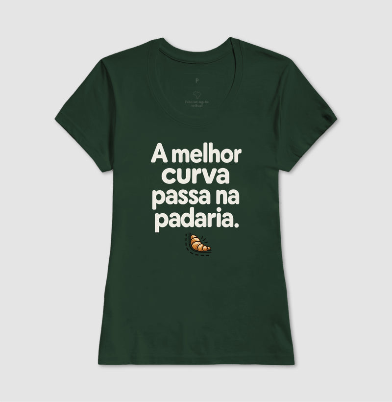 Camiseta Unissex - Curva da Padaria, Feminino, Verde