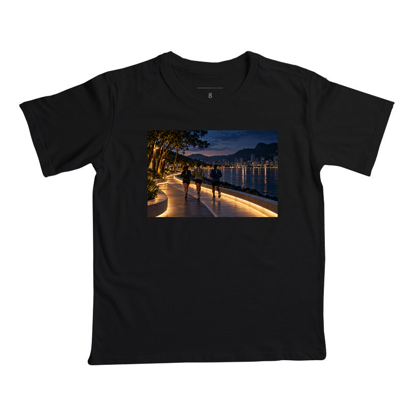 Camiseta Infantil - Noite Refletiva, Preta