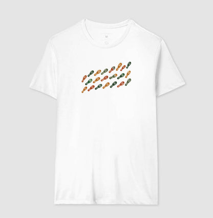Camiseta Unissex - Passos que Ficaram, Masculino, Branca