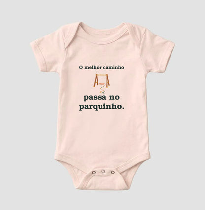 Body Infantil - Caminho do Parquinho, Rosa Bebê