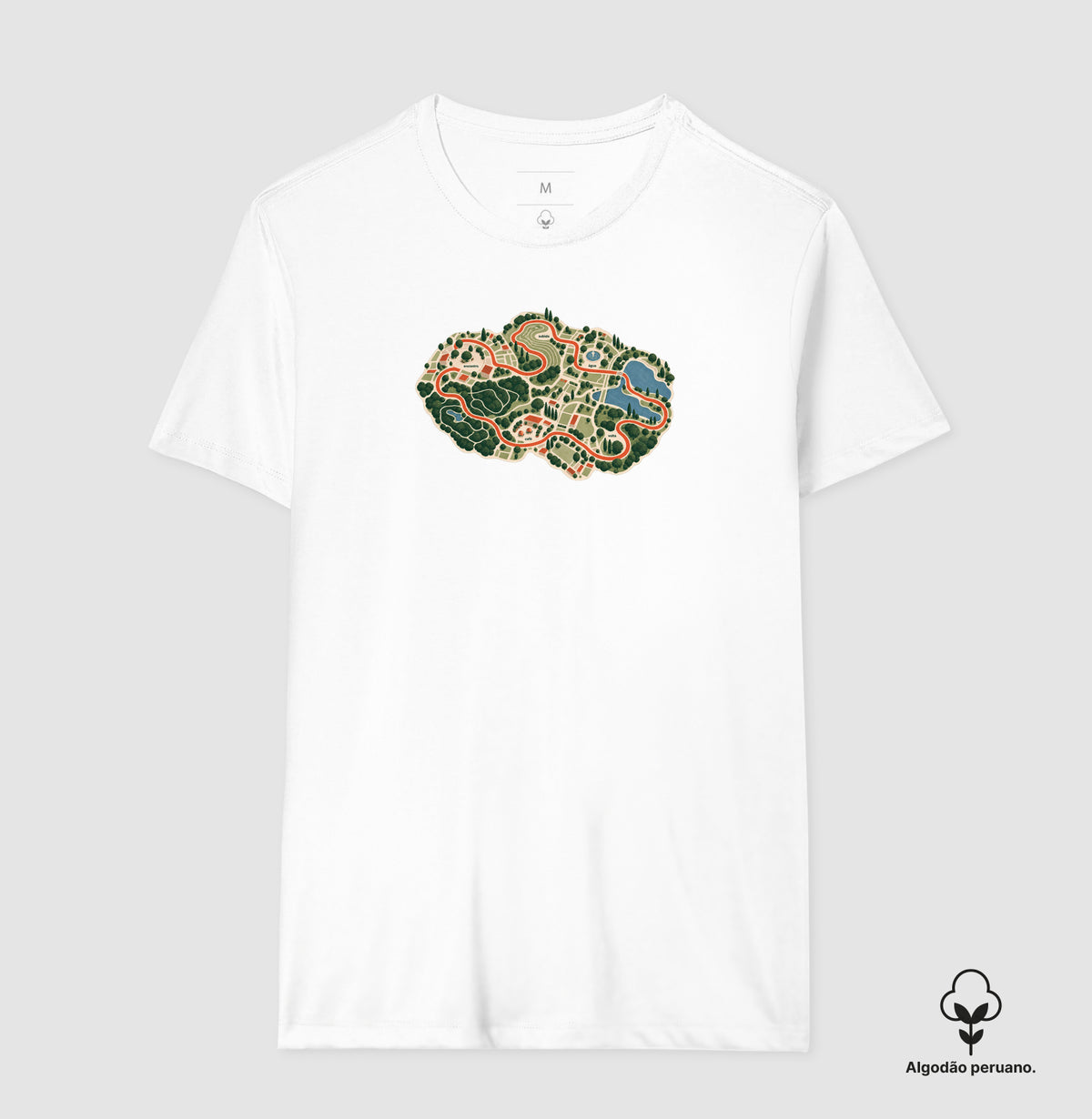 Camiseta Algodão Peruano - Mapa do Corre