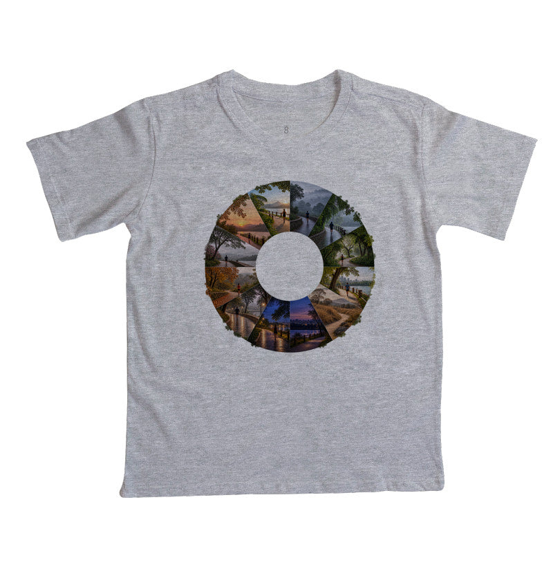 Camiseta Infantil - Um Ano em Movimento, Cinza