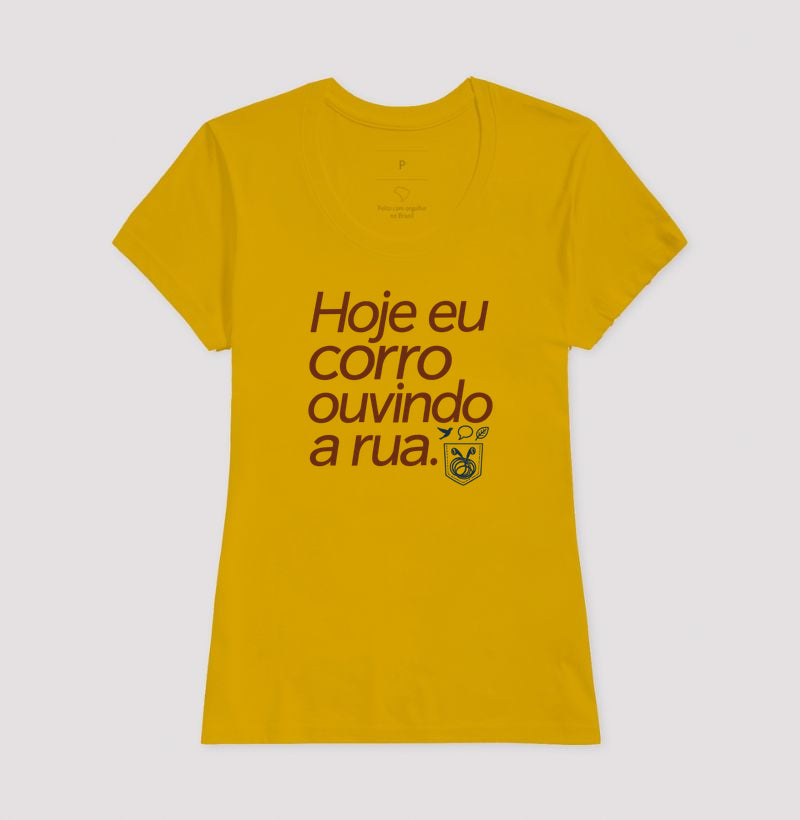 Camiseta Unissex - Música Guardada, Feminino, Amarelo