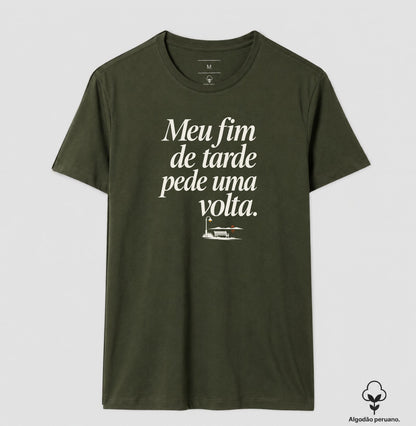 Camiseta Algodão Peruano - Noite de Esquina, Masculino, Verde Musgo