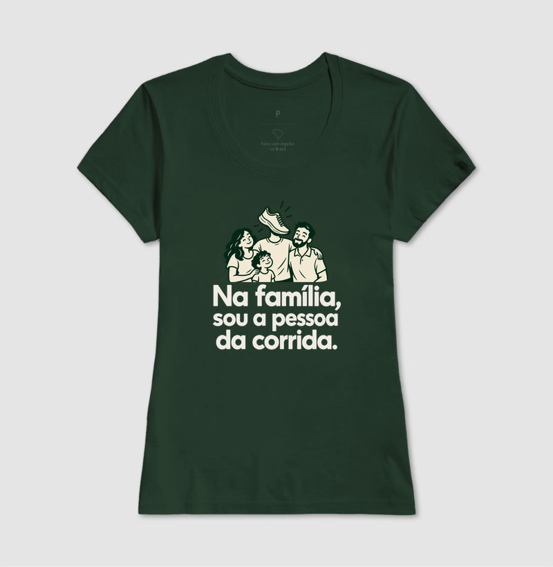 Camiseta Unissex - Sobrenome Corrida, Feminino, Verde