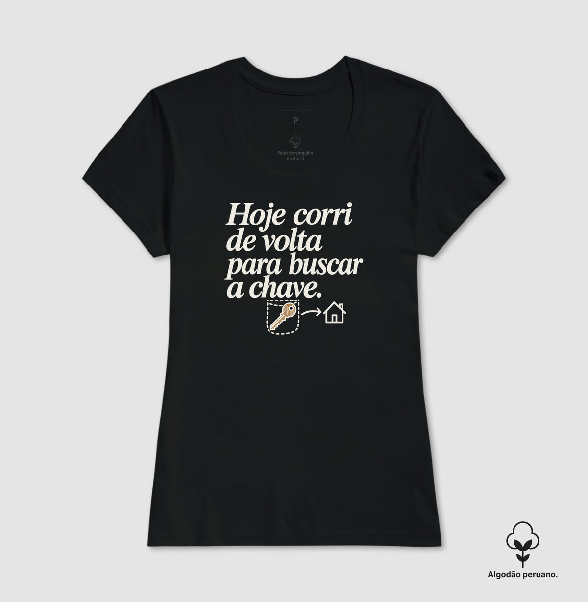 Camiseta Algodão Peruano - Chave Esquecida