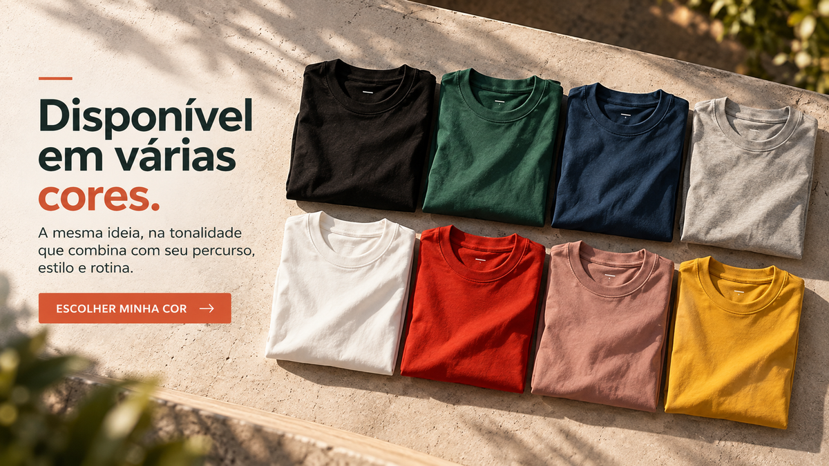 Entrevoltas — camisetas disponíveis em várias cores