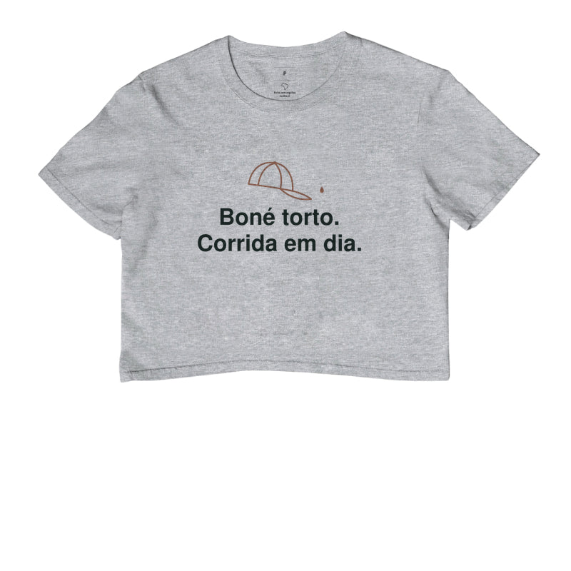 Cropped - Boné Torto, Cinza