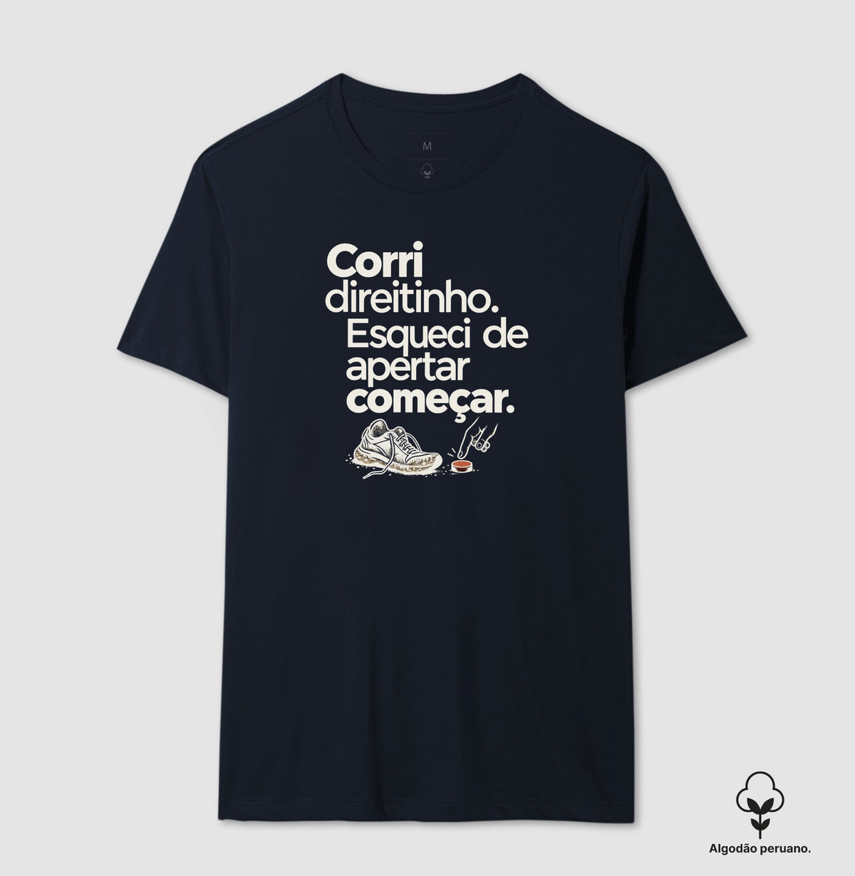 Camiseta Algodão Peruano - Botão Esquecido, Masculino, Marinho