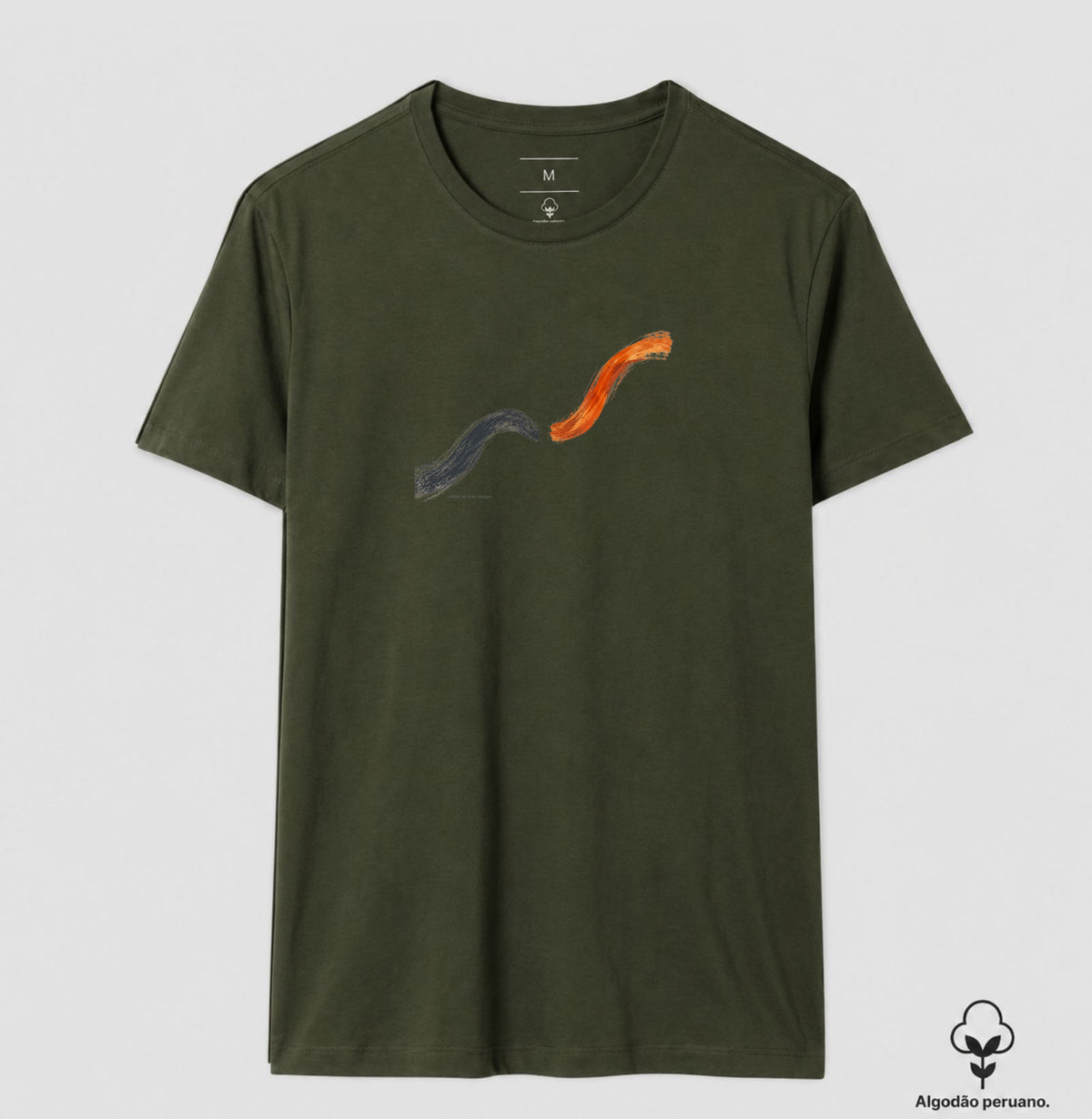 Camiseta Algodão Peruano - Voltei a Correr, Masculino, Verde Musgo