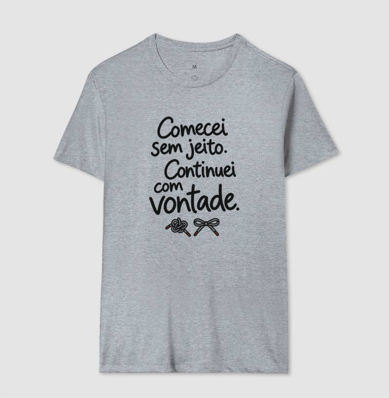Camiseta Unissex - Outro Começo, Masculino, Cinza