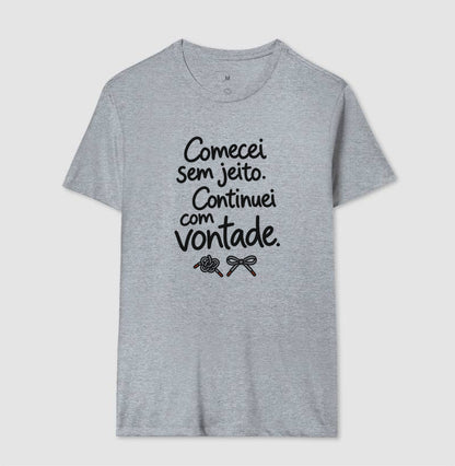 Camiseta Unissex - Outro Começo, Masculino, Cinza