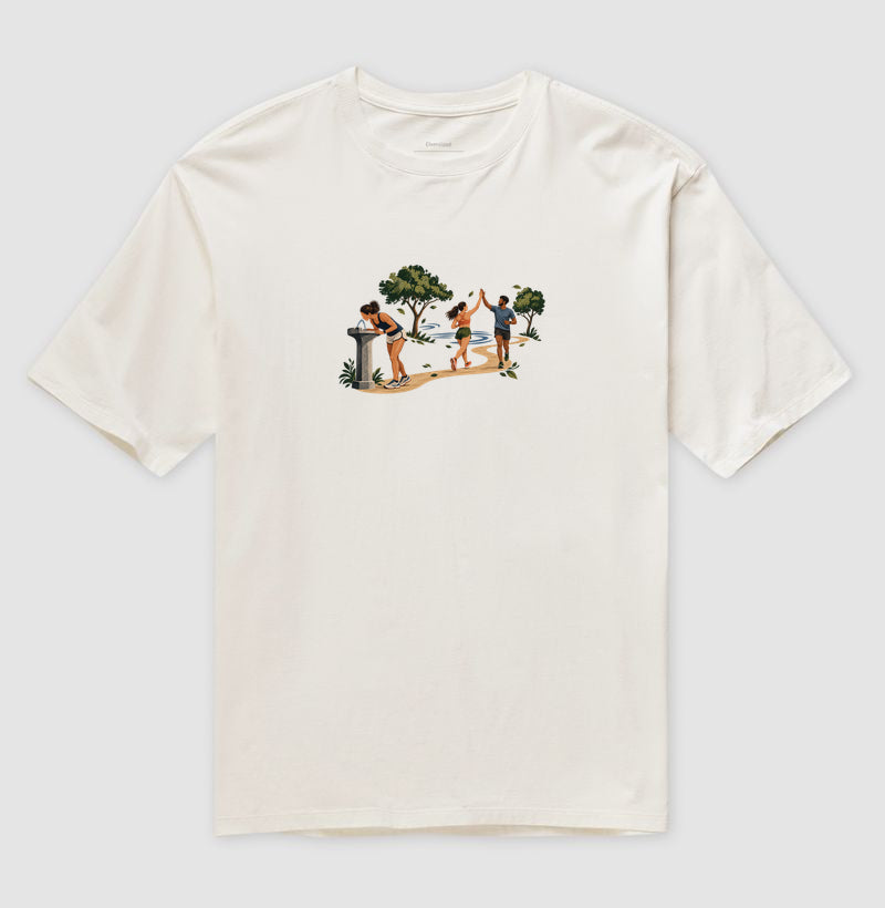 Camiseta Oversized - Primeiro Longão, Off White