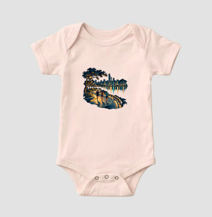 Body Infantil - Noite Refletiva, Rosa Bebê