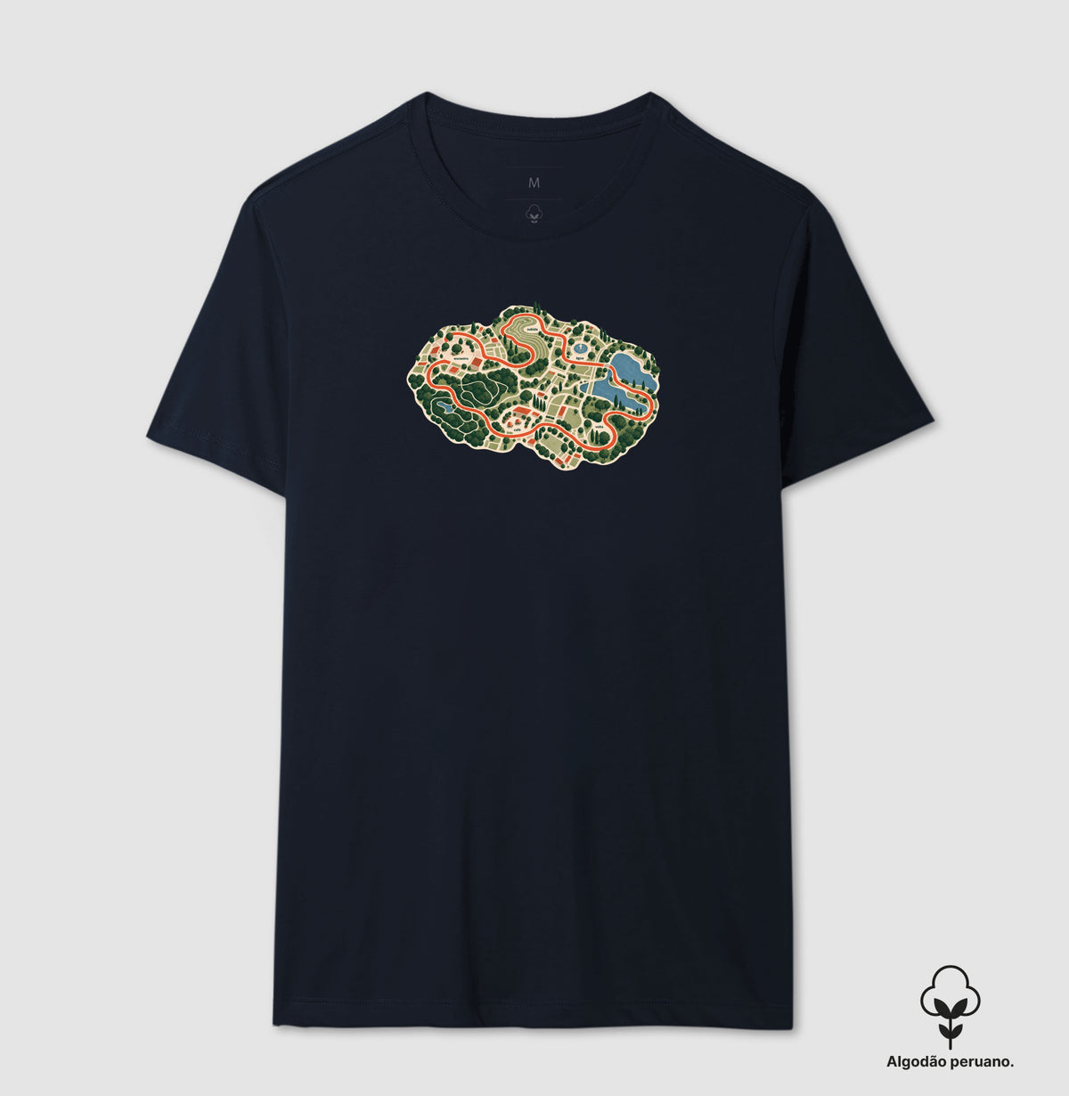 Camiseta Algodão Peruano - Mapa do Corre