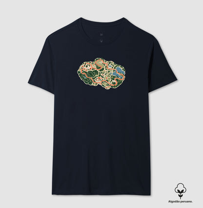 Camiseta Algodão Peruano - Mapa do Corre