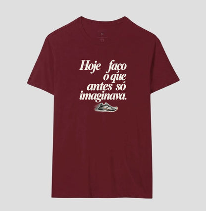 Camiseta Unissex - Passo que Antes Faltava, Masculino, Bordeaux