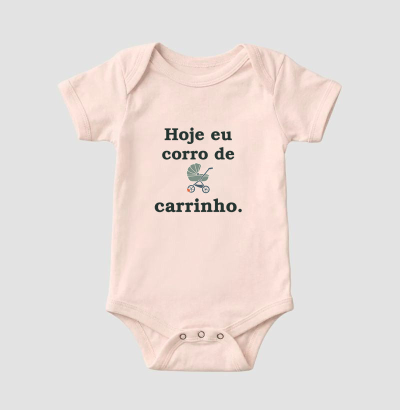 Body Infantil - Volta de Carrinho, Rosa Bebê