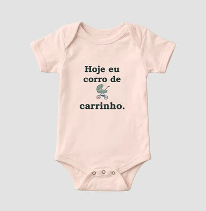 Body Infantil - Volta de Carrinho, Rosa Bebê