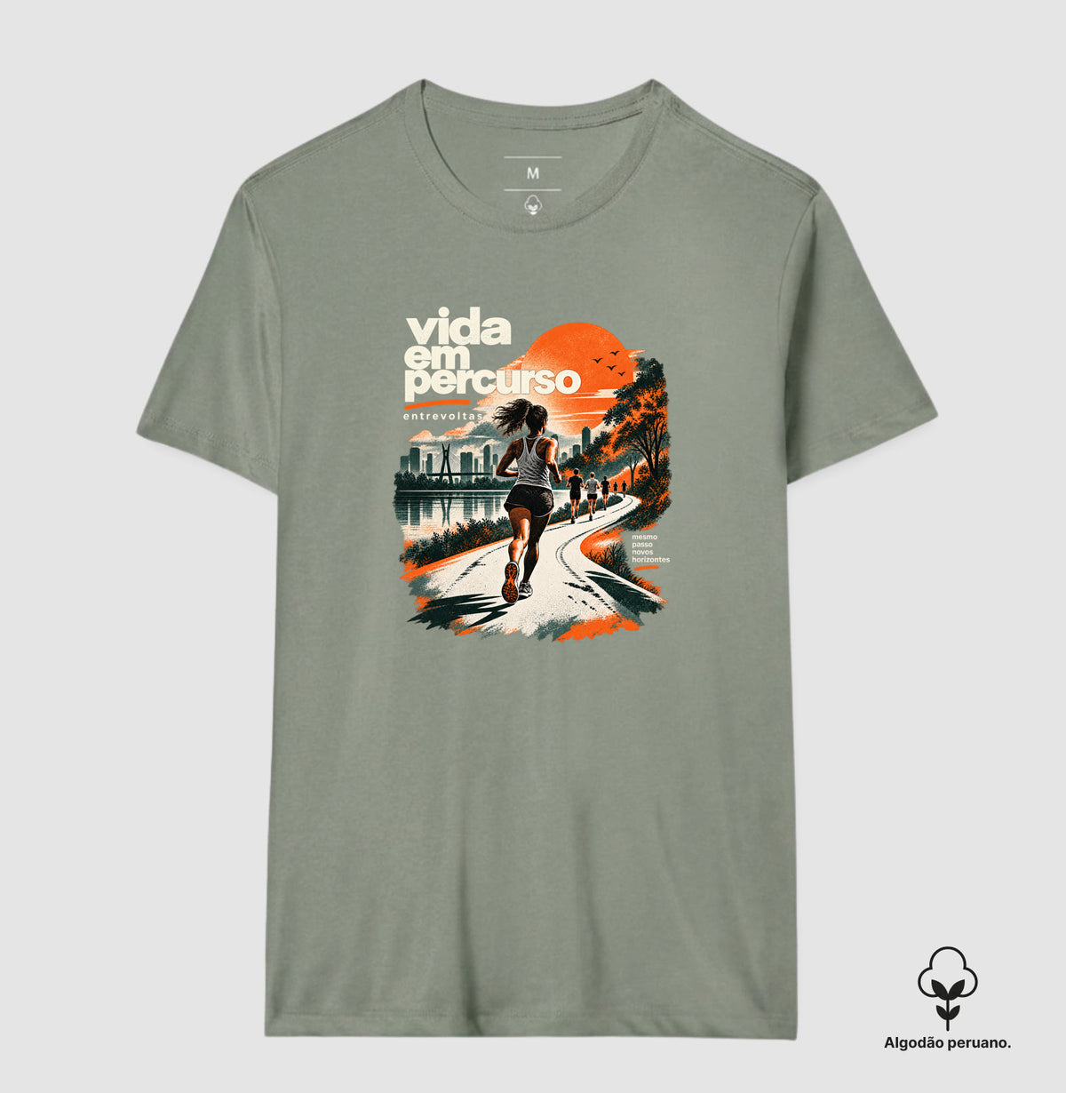 Camiseta algodão peruano - Vida em Percurso