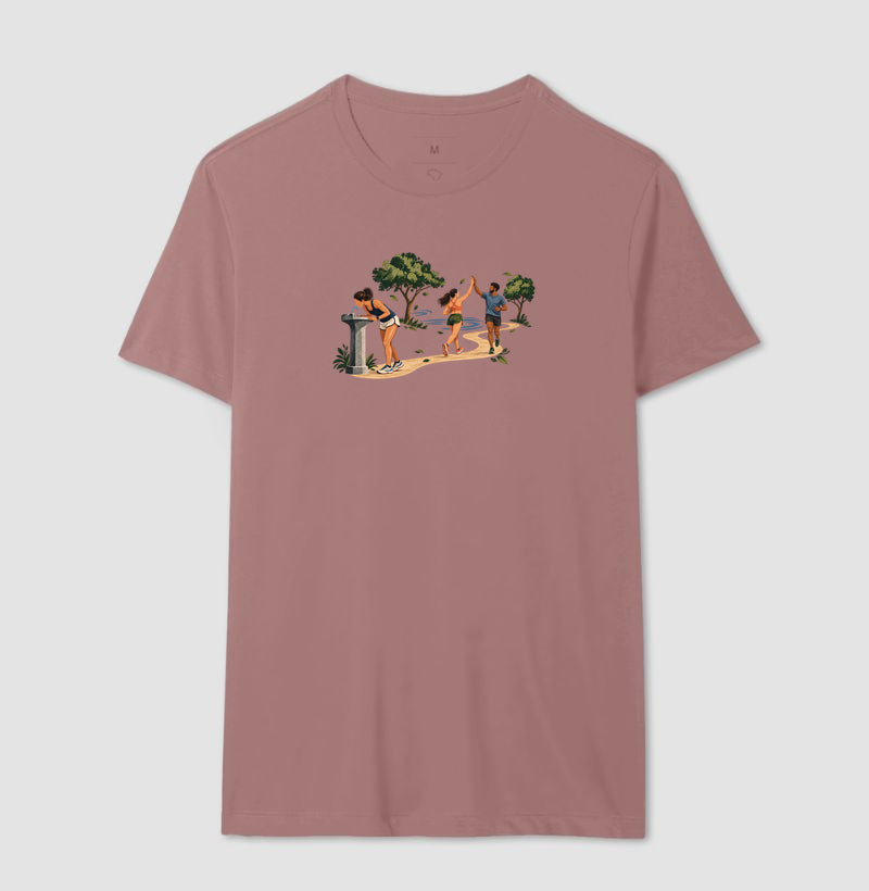 Camiseta Unissex - Primeiro Longão, Masculino, Rosa