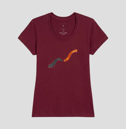 Camiseta Unissex - Voltei a Correr, Feminino, Bordeaux
