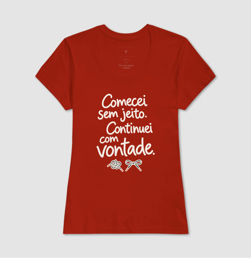 Camiseta Unissex - Outro Começo, Feminino, Vermelho