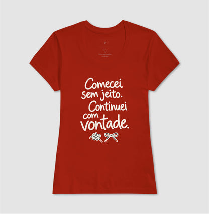 Camiseta Unissex - Outro Começo, Feminino, Vermelho