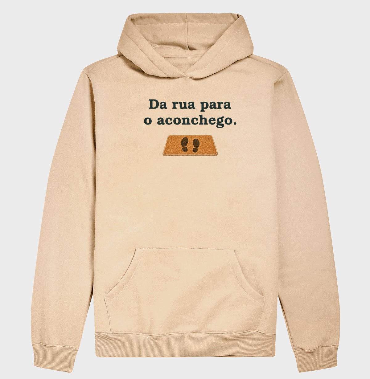 Moletom com Capuz - Da Rua para Casa, Bege