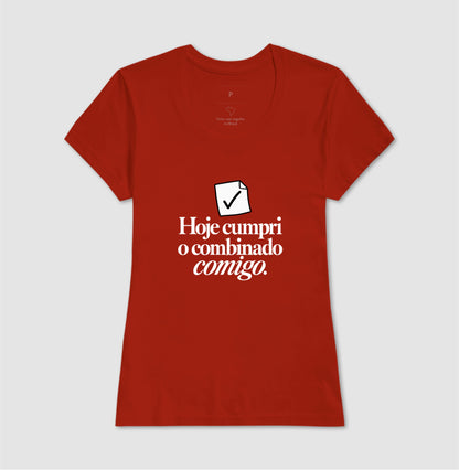 Camiseta Unissex - Pequeno Plano Cumprido — Vermelho — Feminino
