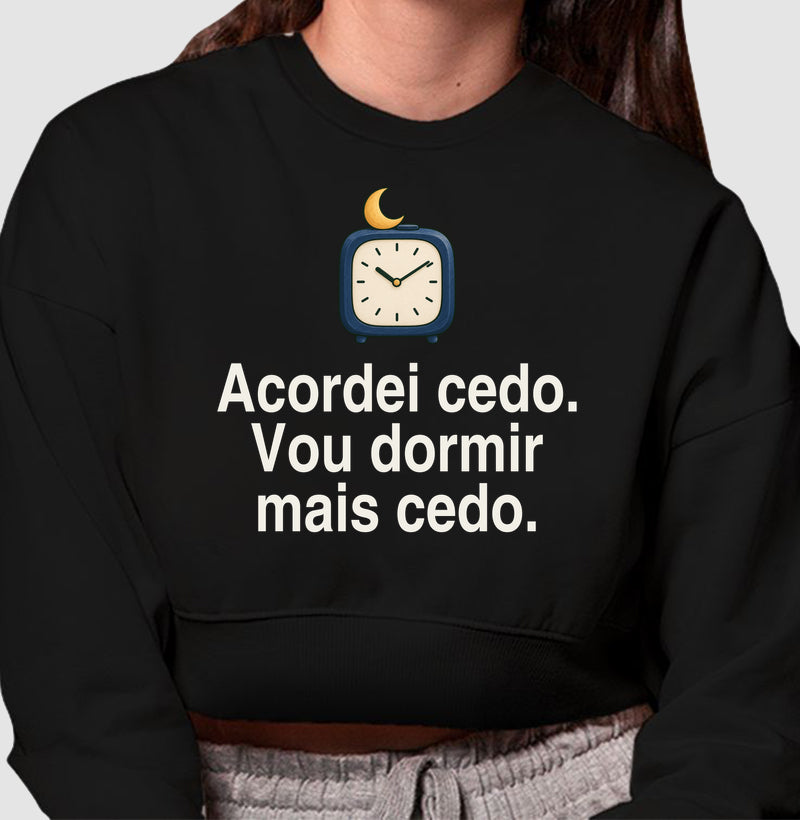Moletom Cropped - Sono Adiantado