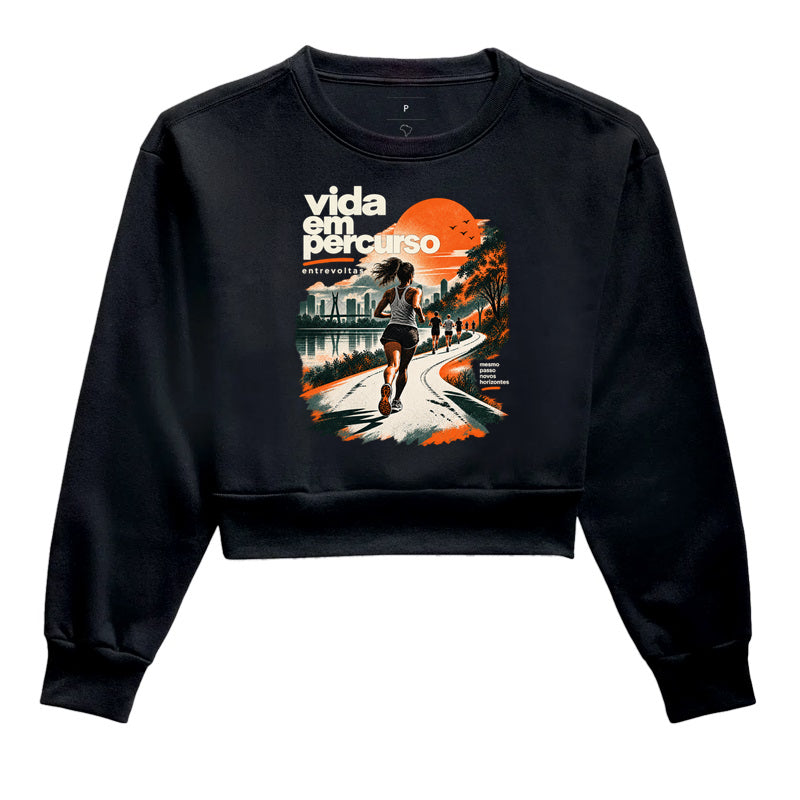 Cropped moletom - Vida em Percurso