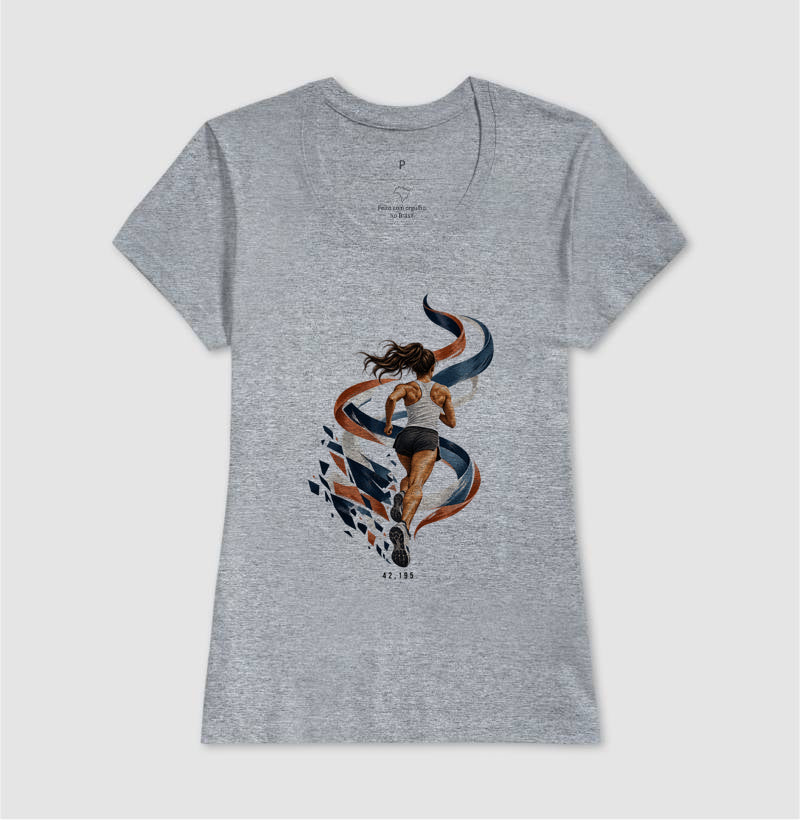 Camiseta Unissex - Dentro da Maratona, Feminino, Cinza