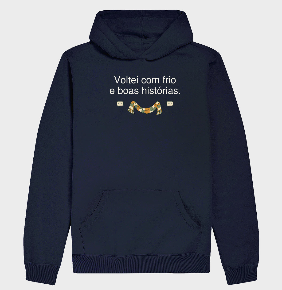 Hoodie Moletom - Frio e Histórias, Marinho