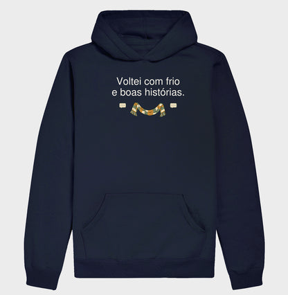 Hoodie Moletom - Frio e Histórias, Marinho