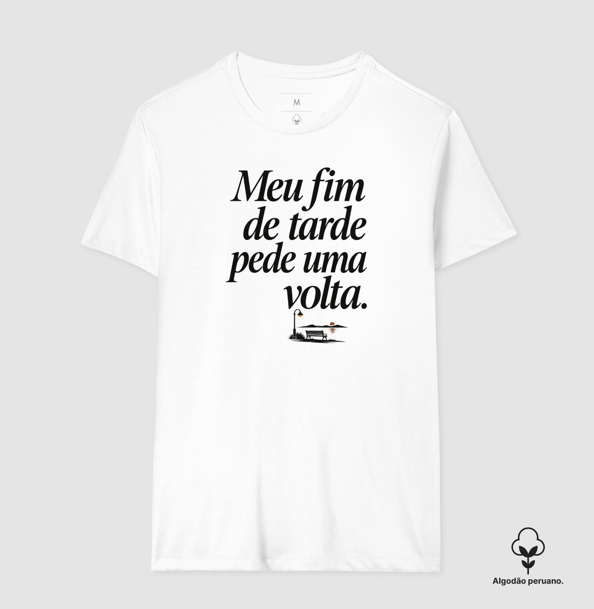 Camiseta Algodão Peruano - Noite de Esquina, Masculino, Branca