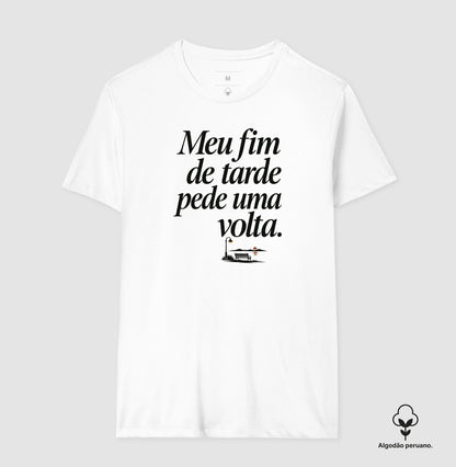 Camiseta Algodão Peruano - Noite de Esquina, Masculino, Branca