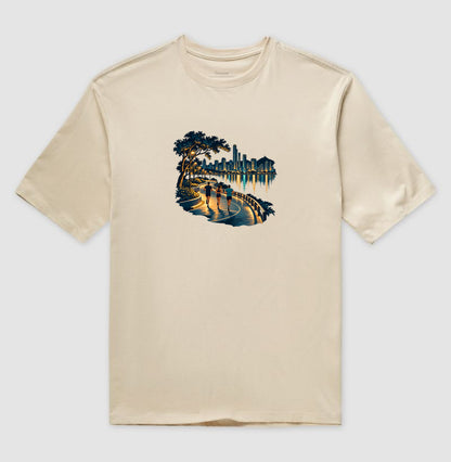 Camiseta Oversized - Noite Refletiva, Areia