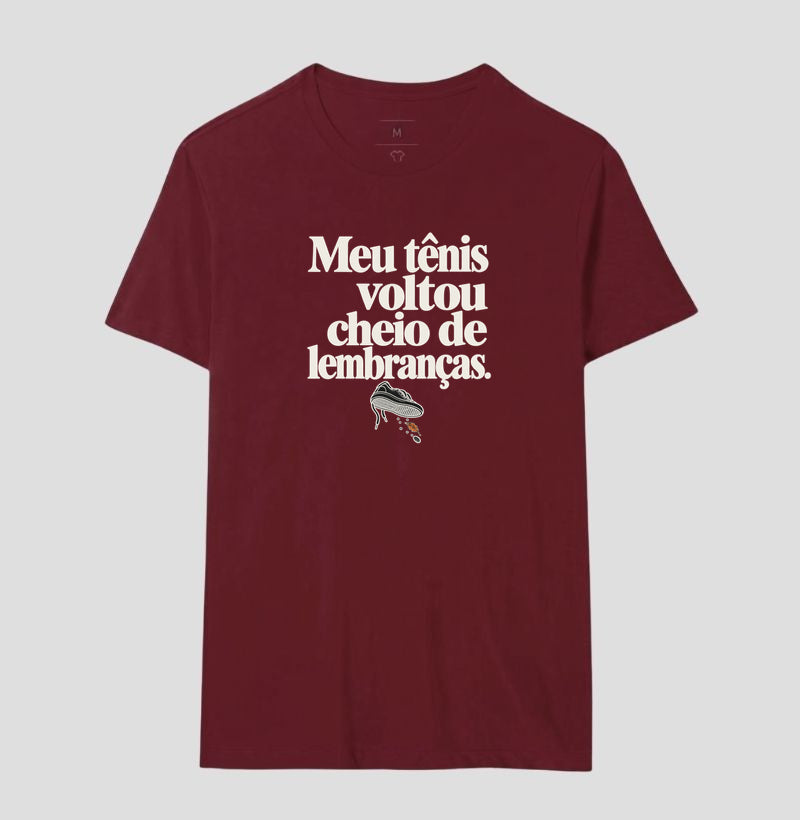 Camiseta Unissex - Areia de Brinde, Masculino, Bordeaux