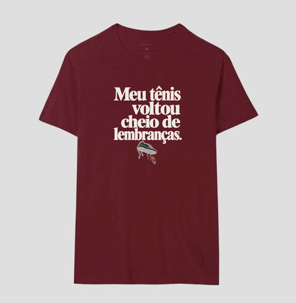 Camiseta Unissex - Areia de Brinde, Masculino, Bordeaux