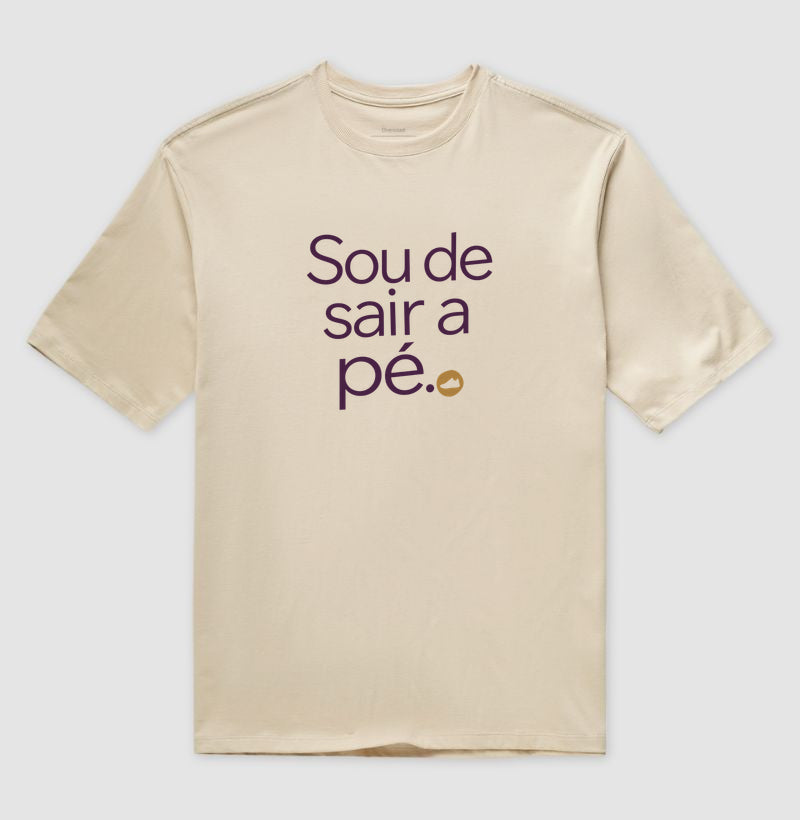 Camiseta Oversized - Gosto de Ir a Pé