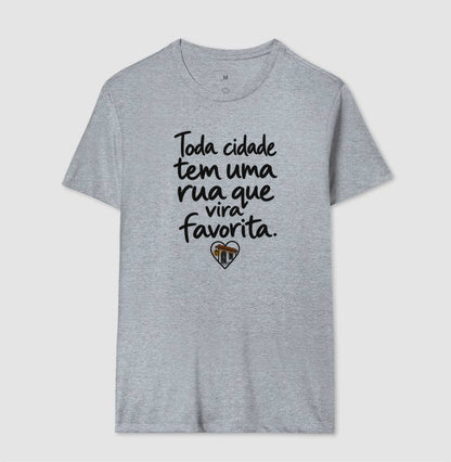 Camiseta Unissex - Rua Favorita, Masculino, Cinza