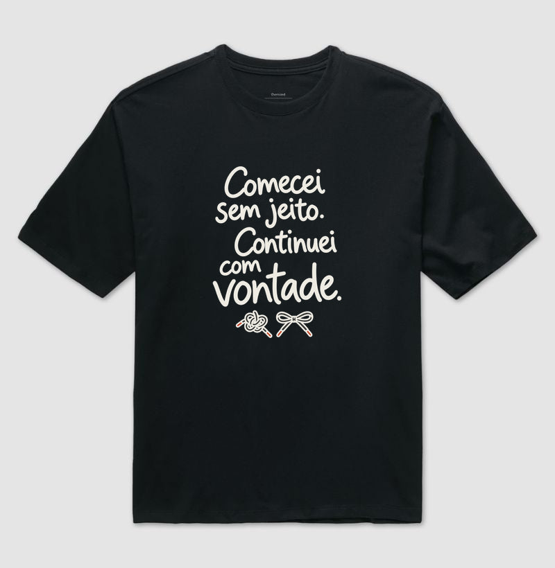 Camiseta Oversized - Outro Começo, Preta